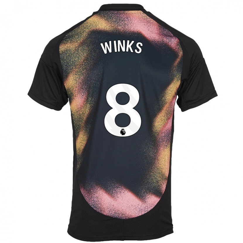 Danxen Niño Camiseta Harry Winks #8 Negro Blanco 2ª Equipación 2024/25 La Camisa