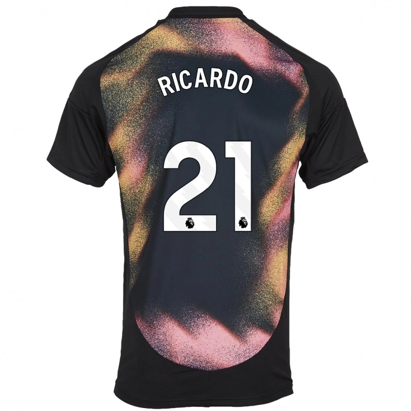 Danxen Niño Camiseta Ricardo Pereira #21 Negro Blanco 2ª Equipación 2024/25 La Camisa