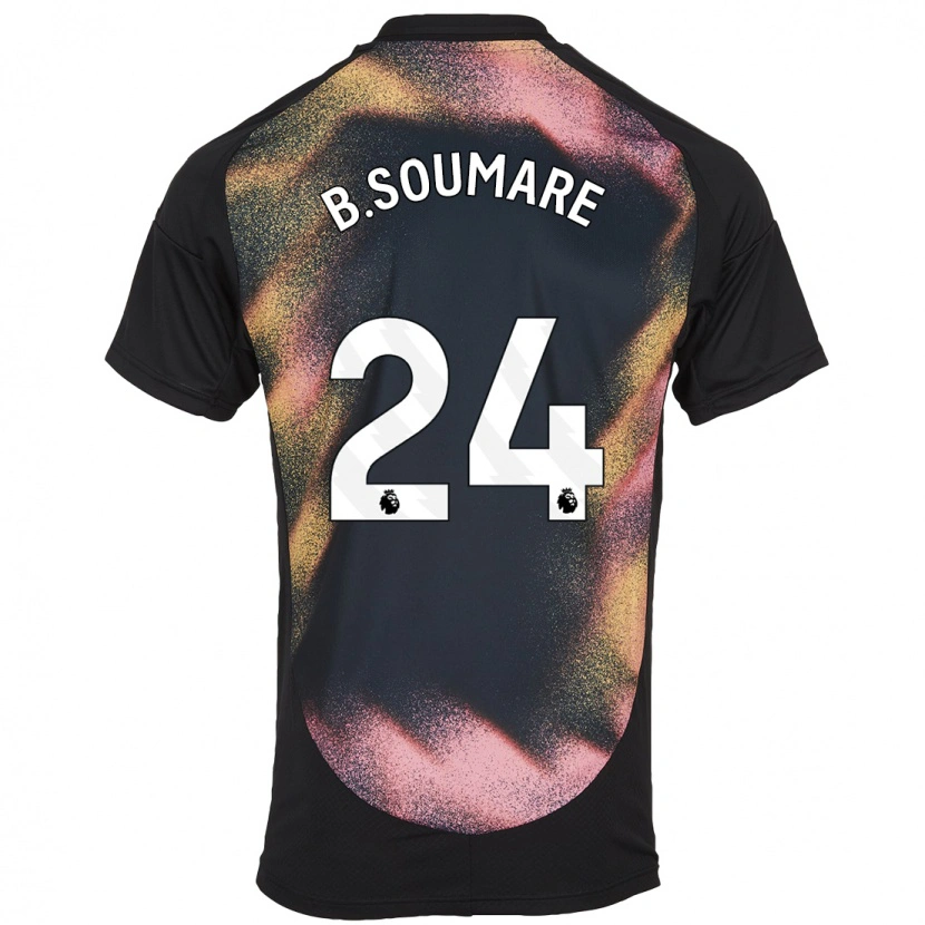 Danxen Niño Camiseta Boubakary Soumaré #24 Negro Blanco 2ª Equipación 2024/25 La Camisa