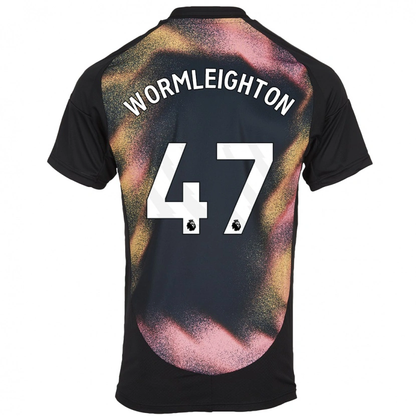 Danxen Niño Camiseta Joe Wormleighton #47 Negro Blanco 2ª Equipación 2024/25 La Camisa