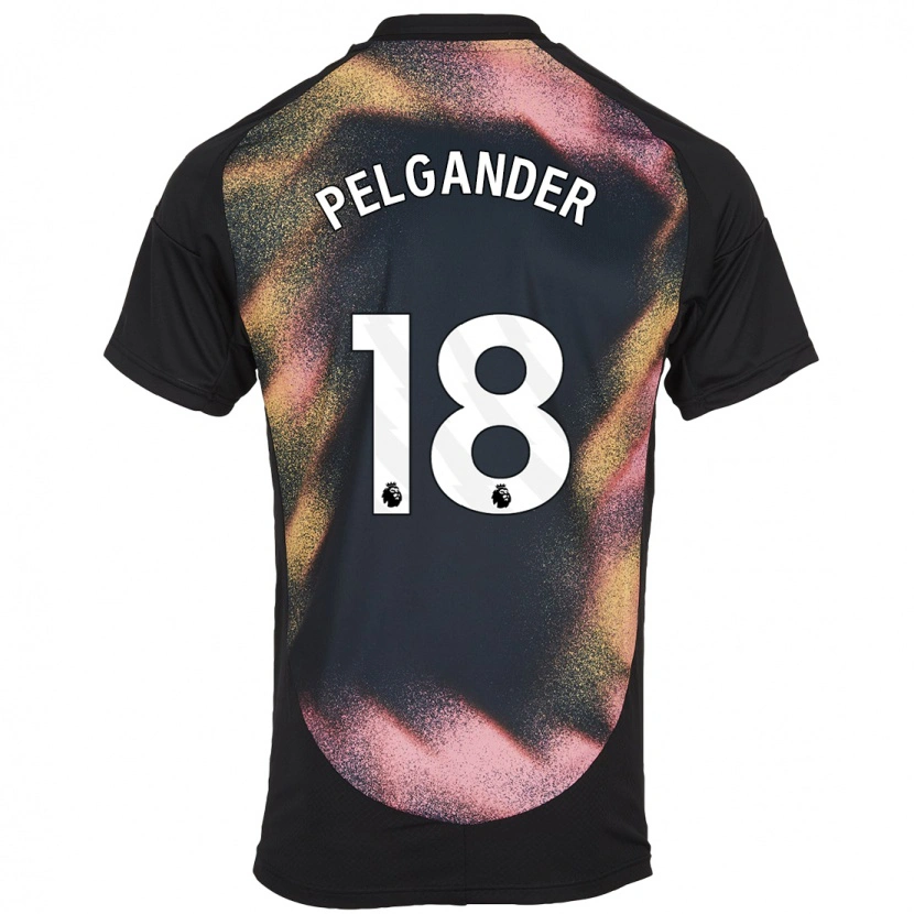 Danxen Niño Camiseta Emilia Pelgander #18 Negro Blanco 2ª Equipación 2024/25 La Camisa