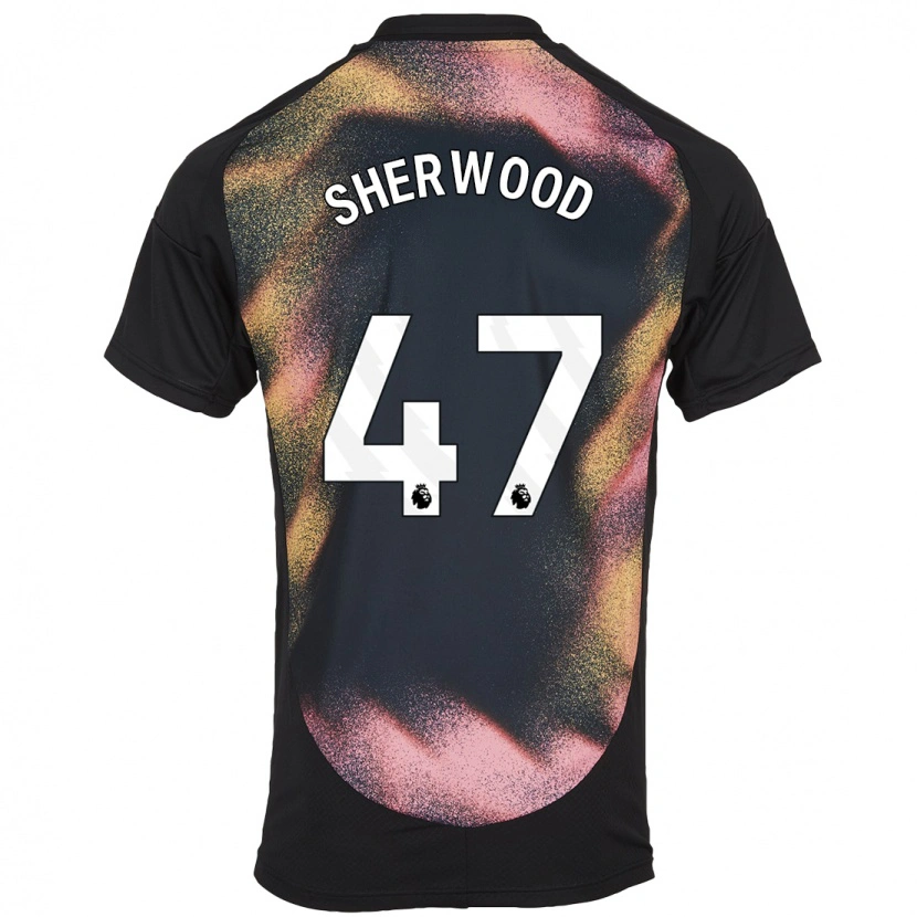 Danxen Niño Camiseta Simone Sherwood #47 Negro Blanco 2ª Equipación 2024/25 La Camisa