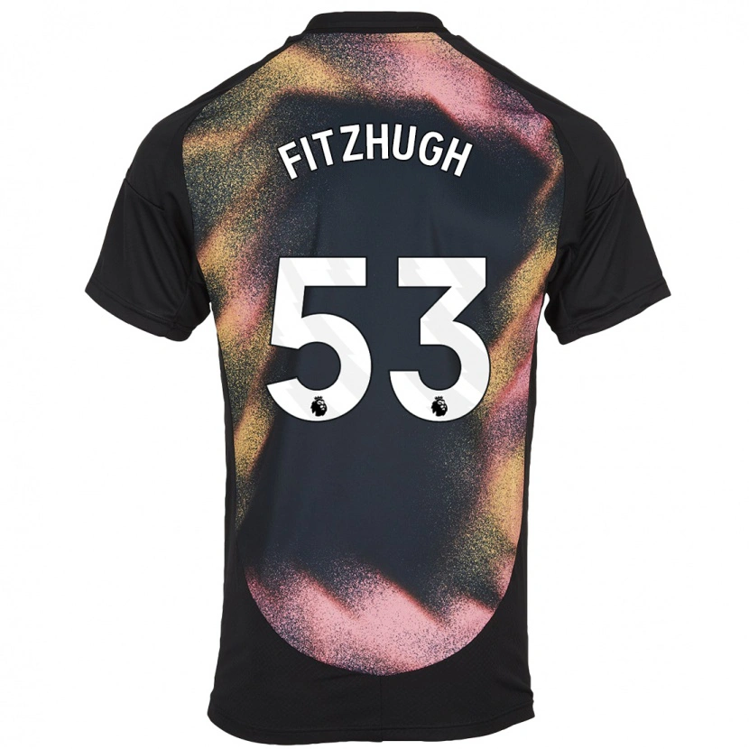 Danxen Niño Camiseta Ethan Fitzhugh #53 Negro Blanco 2ª Equipación 2024/25 La Camisa