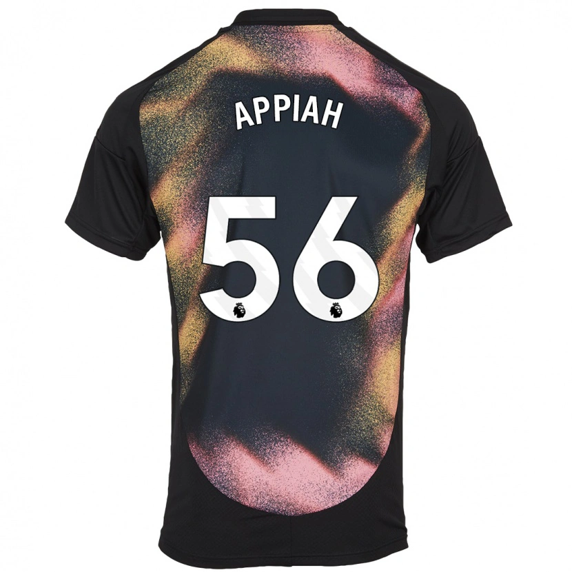 Danxen Niño Camiseta Paul Appiah #56 Negro Blanco 2ª Equipación 2024/25 La Camisa