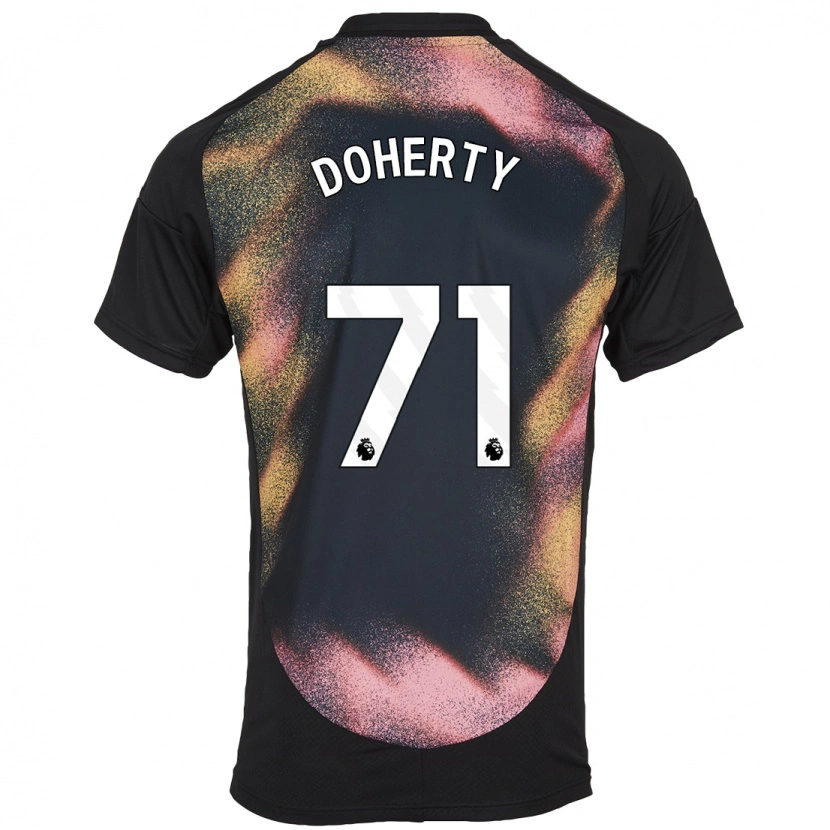 Danxen Niño Camiseta Arlo Doherty #71 Negro Blanco 2ª Equipación 2024/25 La Camisa