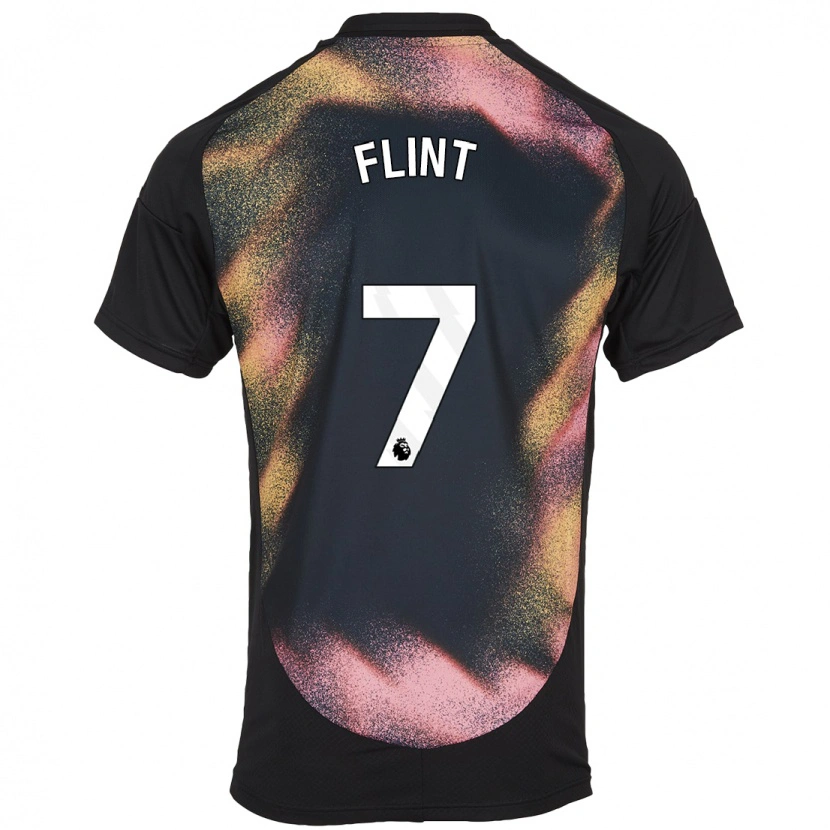 Danxen Niño Camiseta Natasha Flint #7 Negro Blanco 2ª Equipación 2024/25 La Camisa