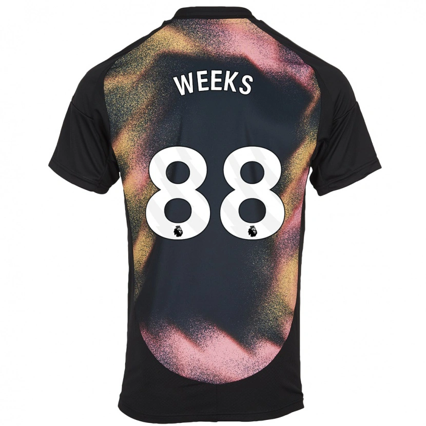 Danxen Niño Camiseta Tyler Weeks #88 Negro Blanco 2ª Equipación 2024/25 La Camisa