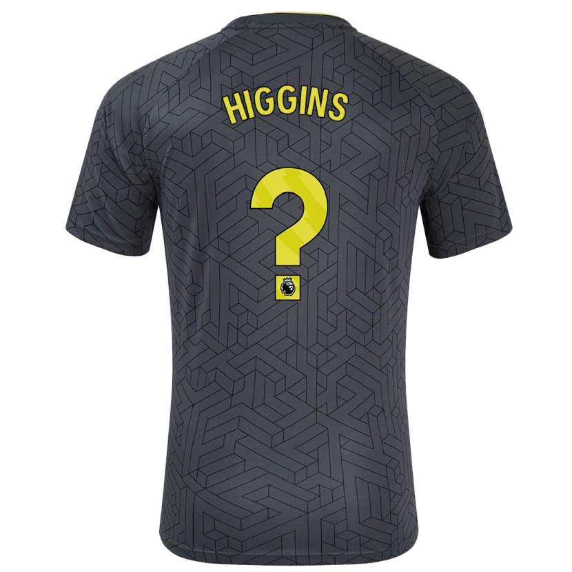 Danxen Niño Camiseta Liam Higgins #0 Negro Amarillo 2ª Equipación 2024/25 La Camisa