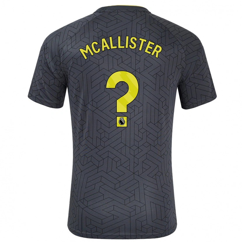 Danxen Niño Camiseta Sean Mcallister #0 Negro Amarillo 2ª Equipación 2024/25 La Camisa