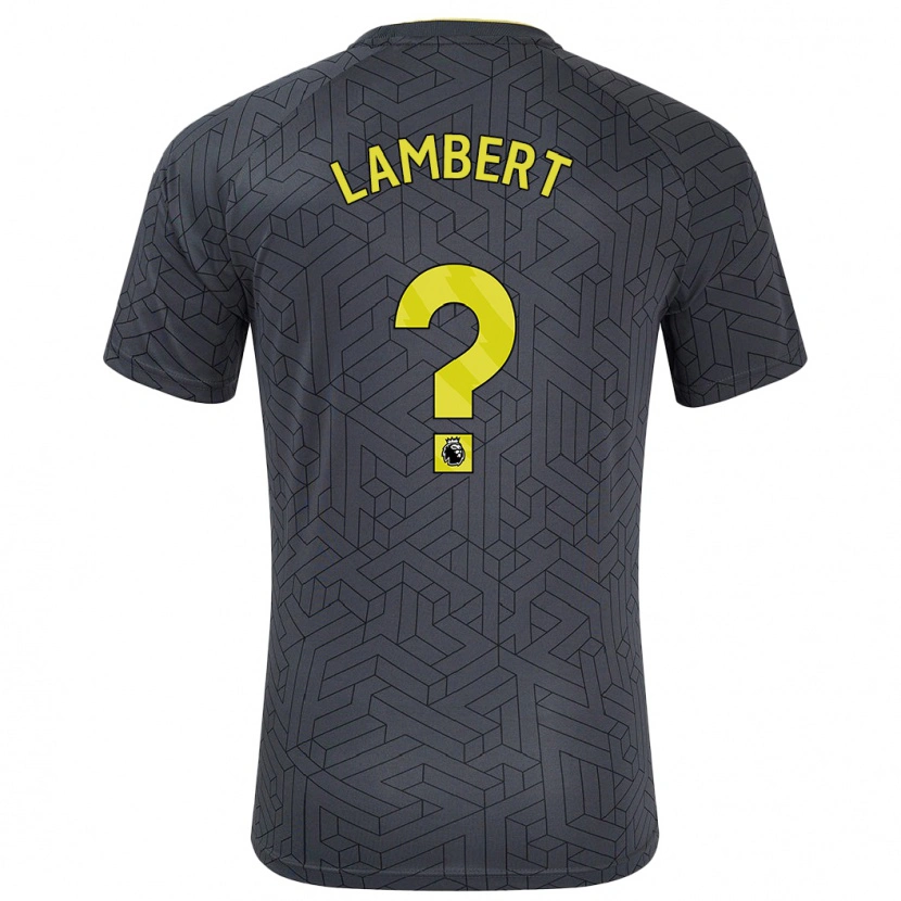 Danxen Niño Camiseta Rocco Lambert #0 Negro Amarillo 2ª Equipación 2024/25 La Camisa