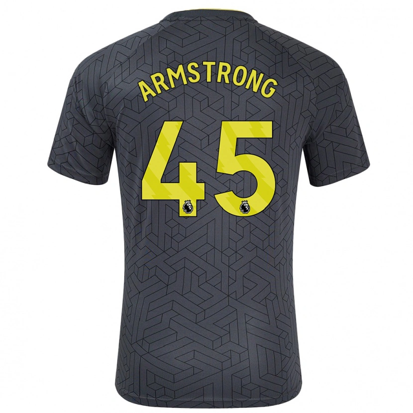 Danxen Niño Camiseta Harrison Armstrong #45 Negro Amarillo 2ª Equipación 2024/25 La Camisa