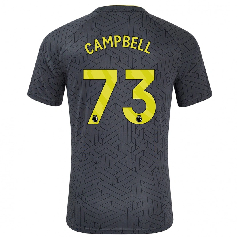 Danxen Niño Camiseta Elijah Campbell #73 Negro Amarillo 2ª Equipación 2024/25 La Camisa