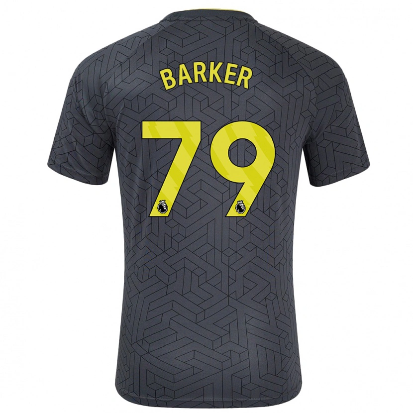 Danxen Niño Camiseta Owen Barker #79 Negro Amarillo 2ª Equipación 2024/25 La Camisa