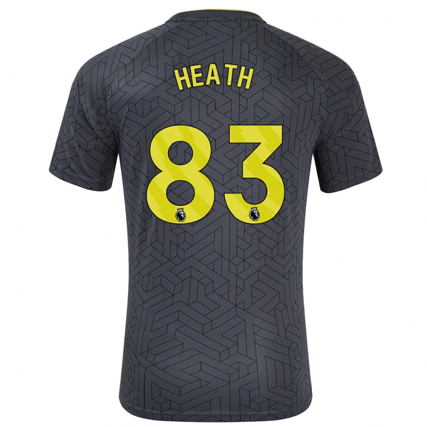 Danxen Niño Camiseta Isaac Heath #83 Negro Amarillo 2ª Equipación 2024/25 La Camisa