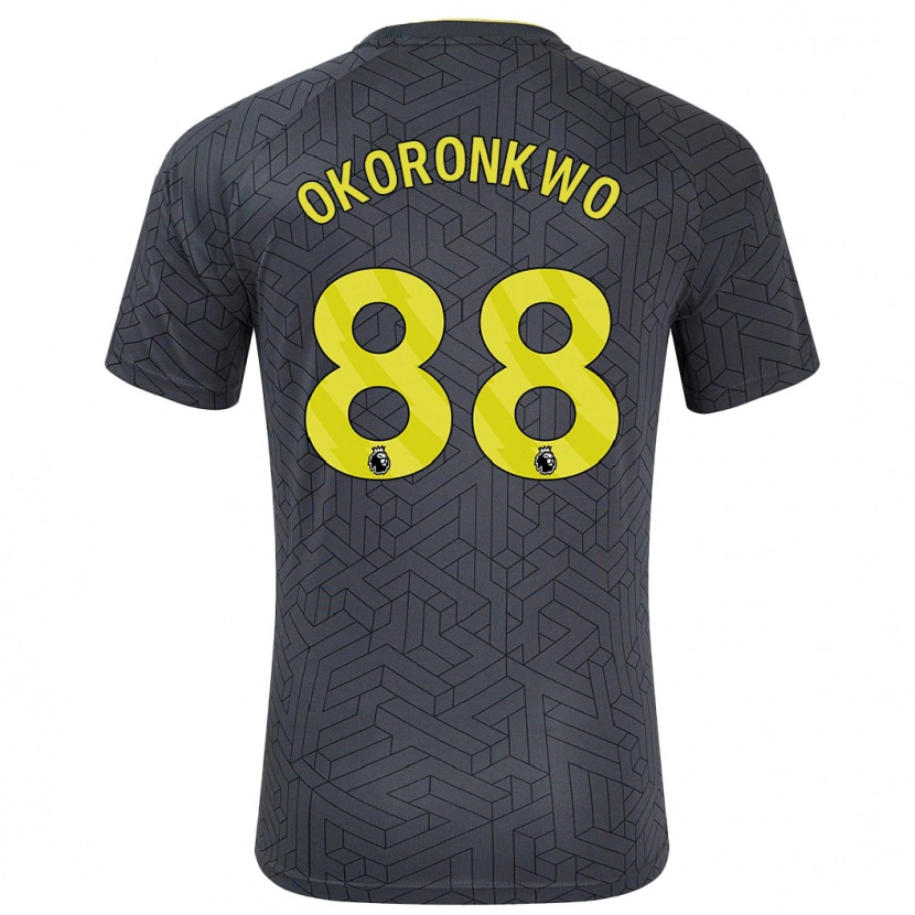 Danxen Niño Camiseta Francis Okoronkwo #88 Negro Amarillo 2ª Equipación 2024/25 La Camisa