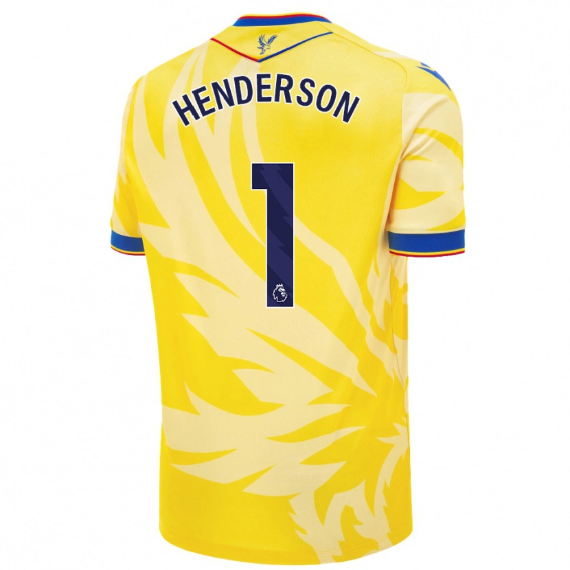 Danxen Niño Camiseta Dean Henderson #1 Amarillo 2ª Equipación 2024/25 La Camisa