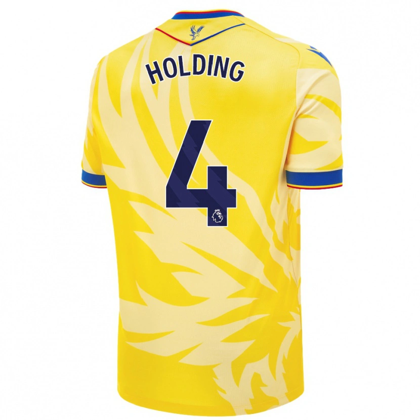 Danxen Niño Camiseta Rob Holding #4 Amarillo 2ª Equipación 2024/25 La Camisa