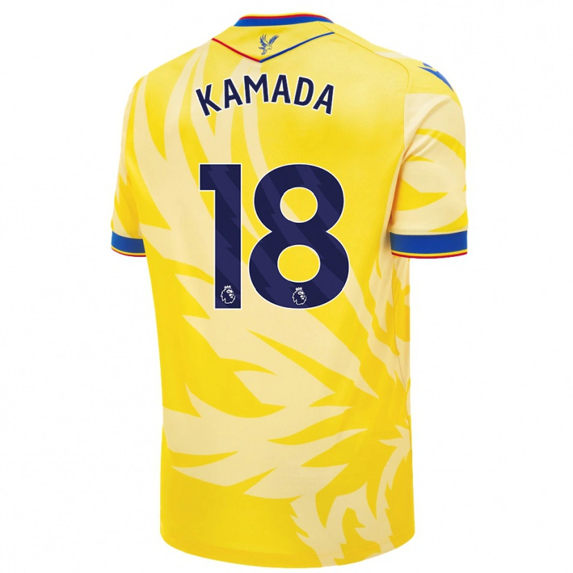 Danxen Niño Camiseta Daichi Kamada #18 Amarillo 2ª Equipación 2024/25 La Camisa