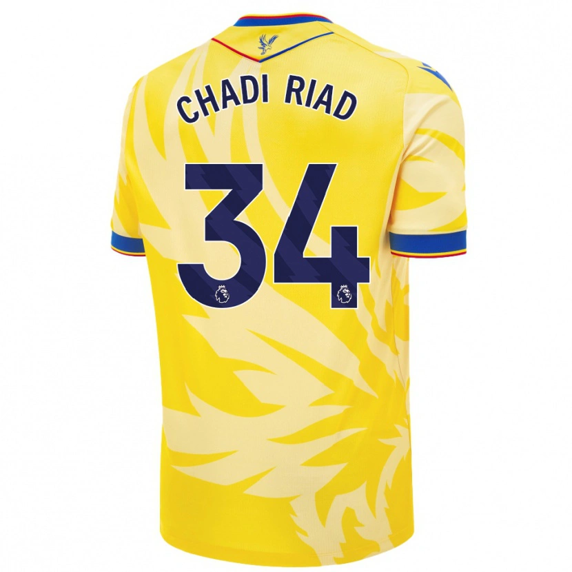 Danxen Niño Camiseta Chadi Riad #34 Amarillo 2ª Equipación 2024/25 La Camisa