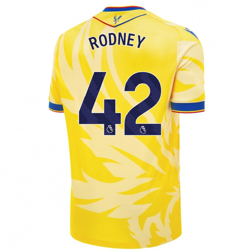 Danxen Niño Camiseta Kaden Rodney #42 Amarillo 2ª Equipación 2024/25 La Camisa