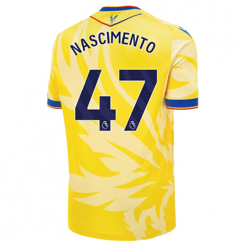 Danxen Niño Camiseta Adler Nascimento #47 Amarillo 2ª Equipación 2024/25 La Camisa