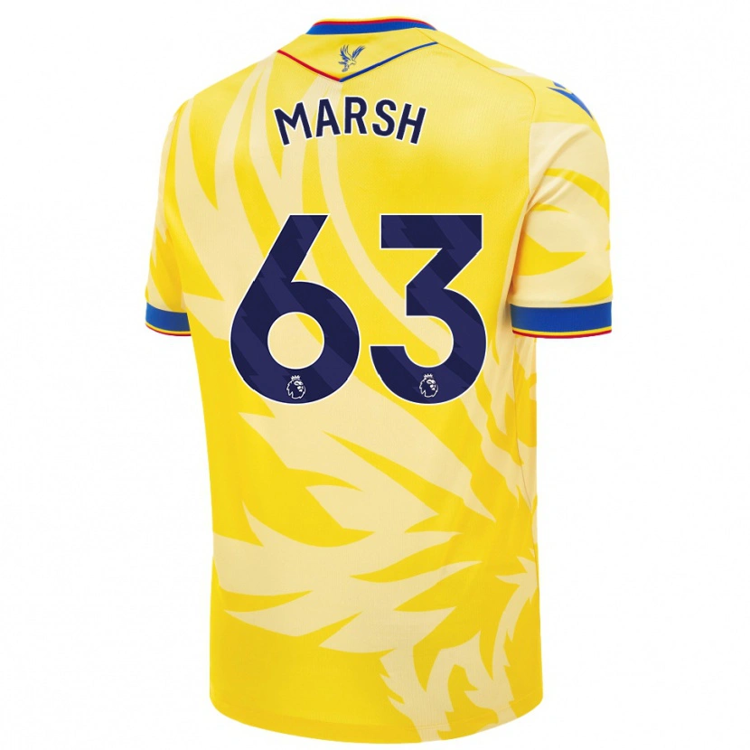 Danxen Niño Camiseta Zach Marsh #63 Amarillo 2ª Equipación 2024/25 La Camisa