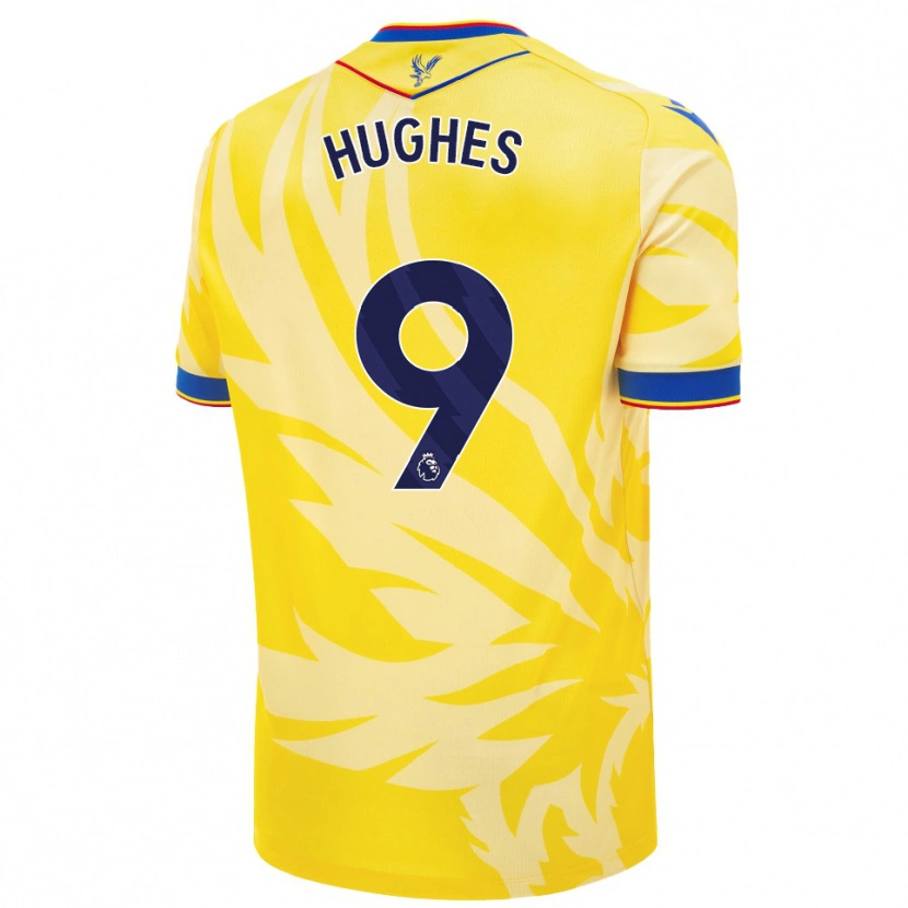 Danxen Niño Camiseta Elise Hughes #9 Amarillo 2ª Equipación 2024/25 La Camisa