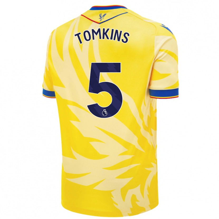 Danxen Niño Camiseta James Tomkins #5 Amarillo 2ª Equipación 2024/25 La Camisa