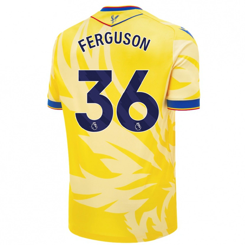 Danxen Niño Camiseta Nathan Ferguson #36 Amarillo 2ª Equipación 2024/25 La Camisa