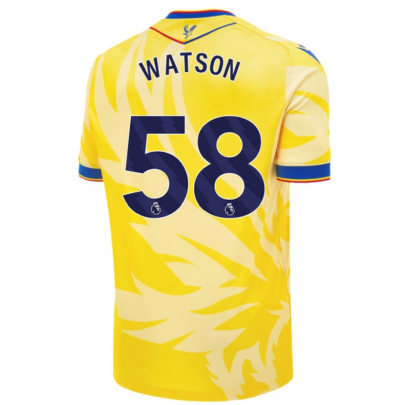 Danxen Niño Camiseta Noah Watson #58 Amarillo 2ª Equipación 2024/25 La Camisa