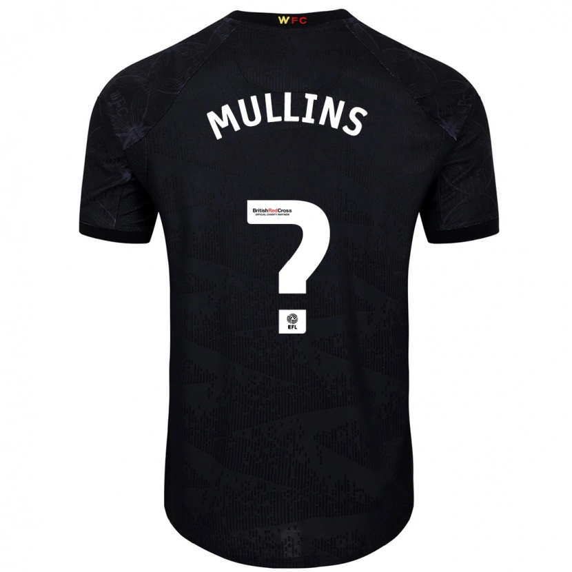 Danxen Niño Camiseta Joshua Mullins #0 Negro Blanco 2ª Equipación 2024/25 La Camisa