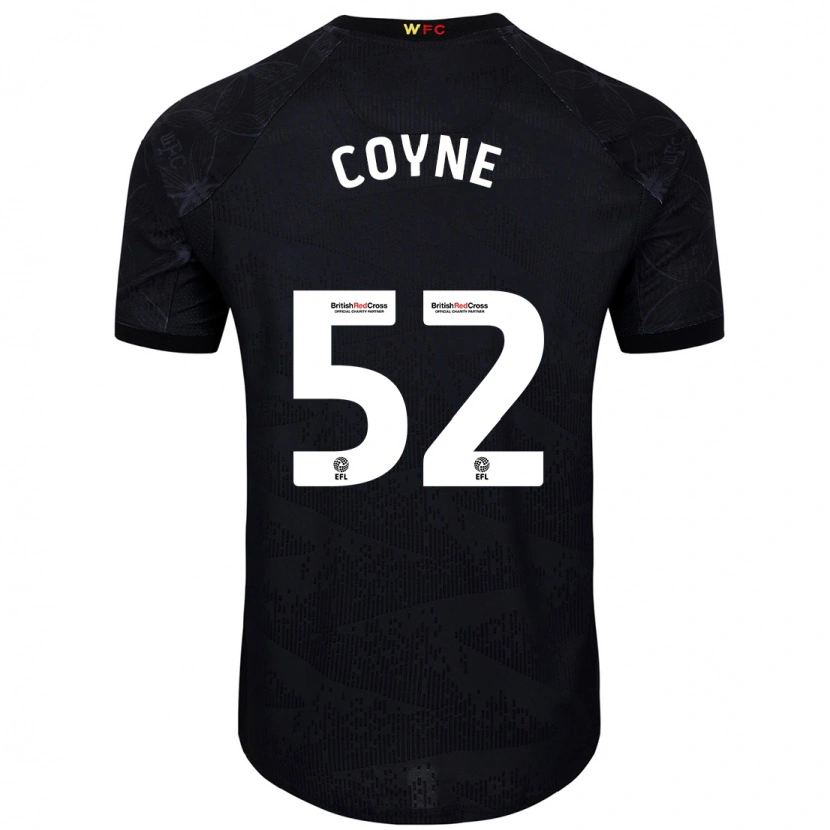 Danxen Niño Camiseta Aidan Coyne #52 Negro Blanco 2ª Equipación 2024/25 La Camisa