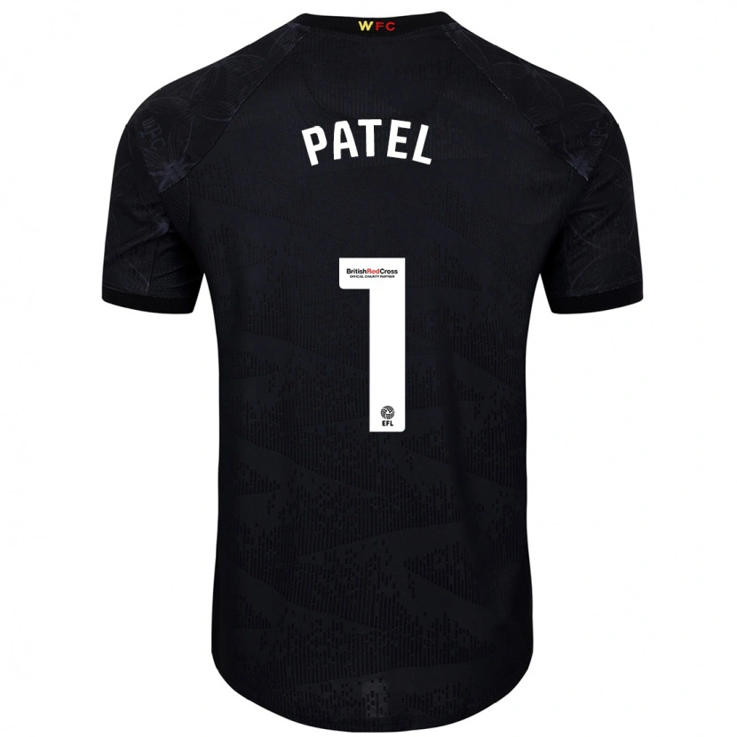 Danxen Niño Camiseta Safia Middleton-Patel #1 Negro Blanco 2ª Equipación 2024/25 La Camisa