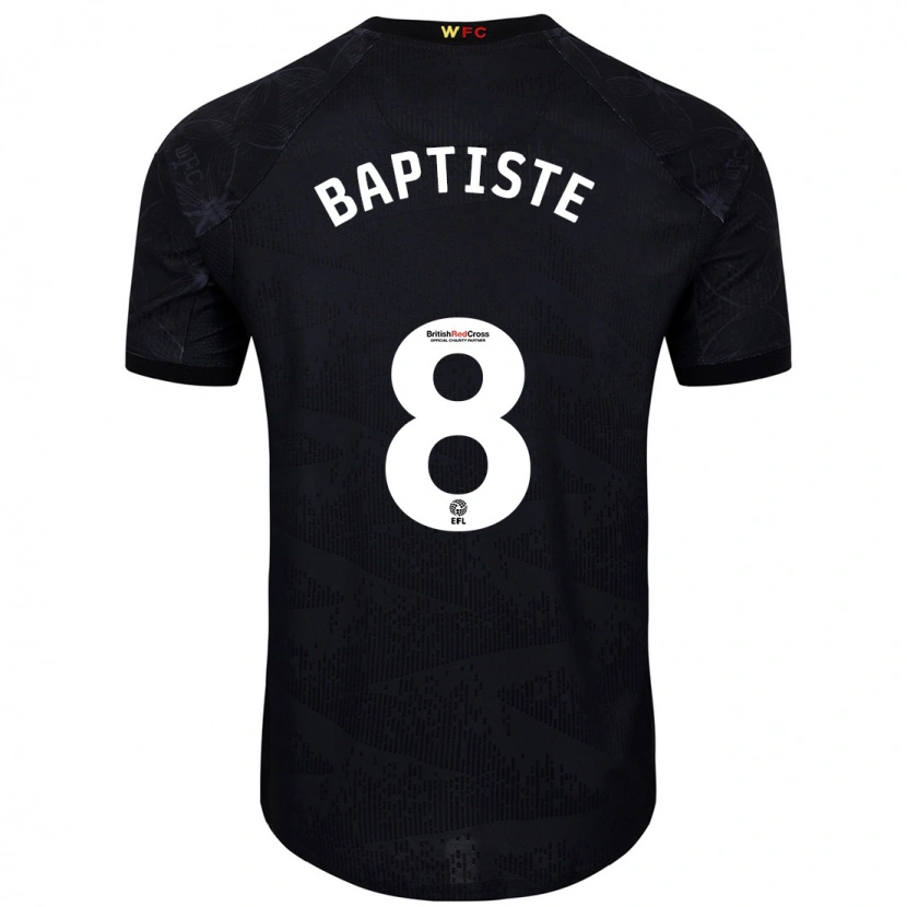 Danxen Niño Camiseta Bianca Baptiste #8 Negro Blanco 2ª Equipación 2024/25 La Camisa