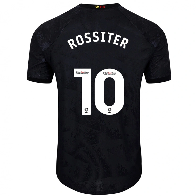 Danxen Niño Camiseta Annie Rossiter #10 Negro Blanco 2ª Equipación 2024/25 La Camisa