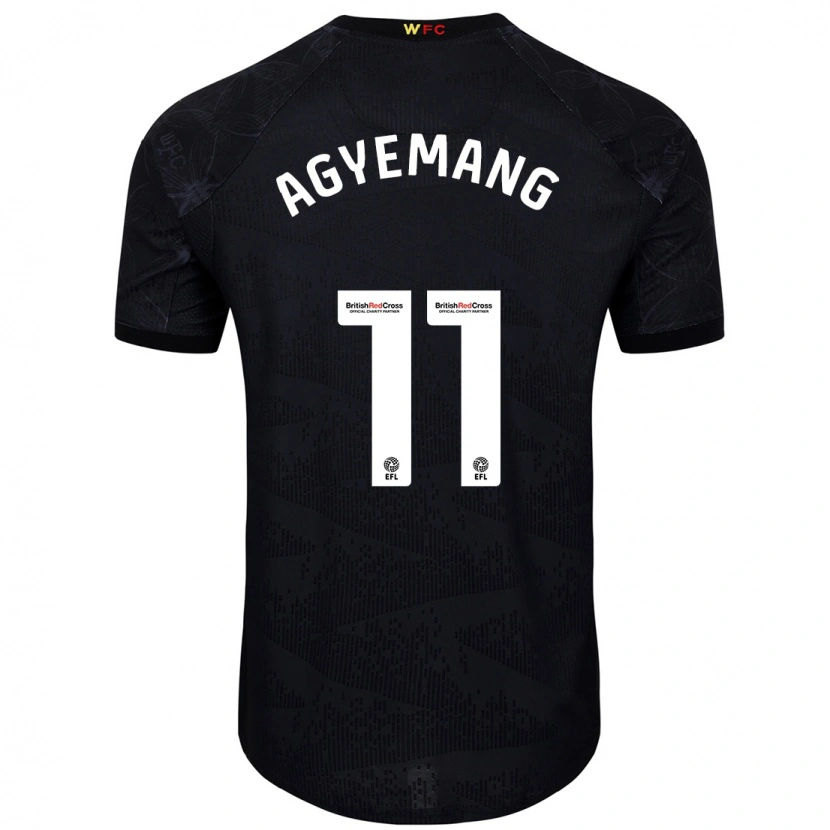 Danxen Niño Camiseta Michelle Agyemang #11 Negro Blanco 2ª Equipación 2024/25 La Camisa