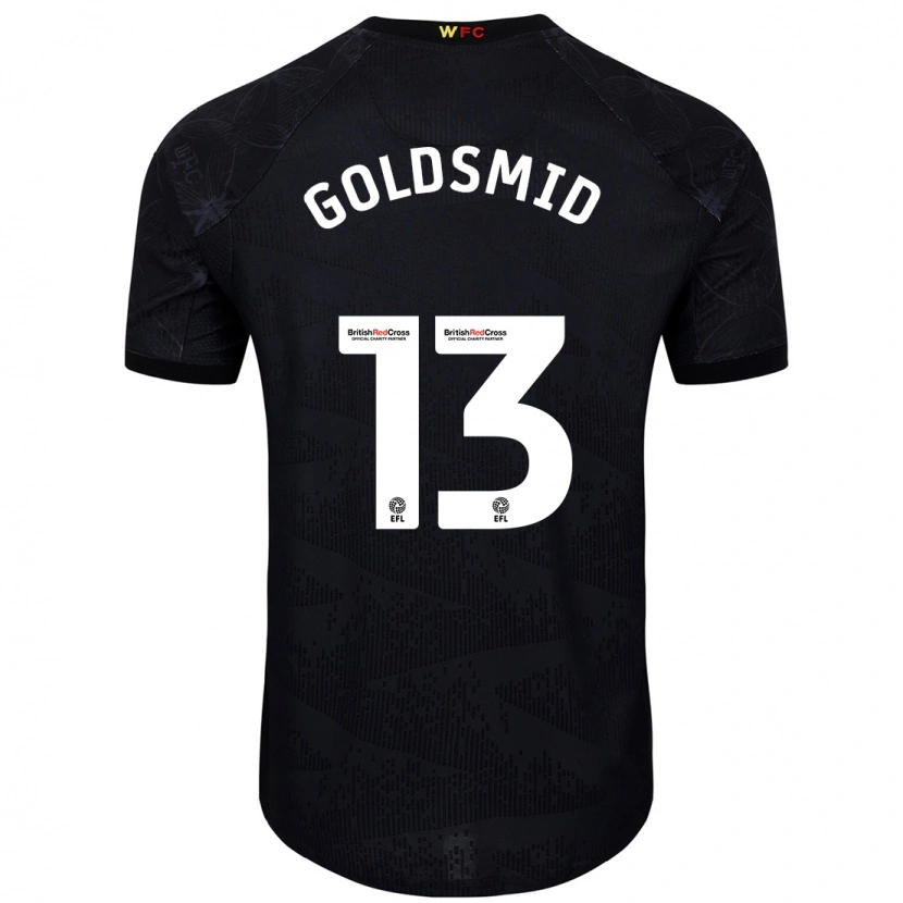 Danxen Niño Camiseta Jacqui Goldsmid #13 Negro Blanco 2ª Equipación 2024/25 La Camisa