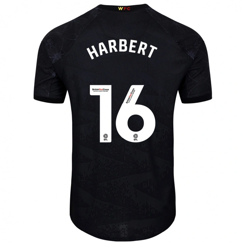 Danxen Niño Camiseta Laila Harbert #16 Negro Blanco 2ª Equipación 2024/25 La Camisa