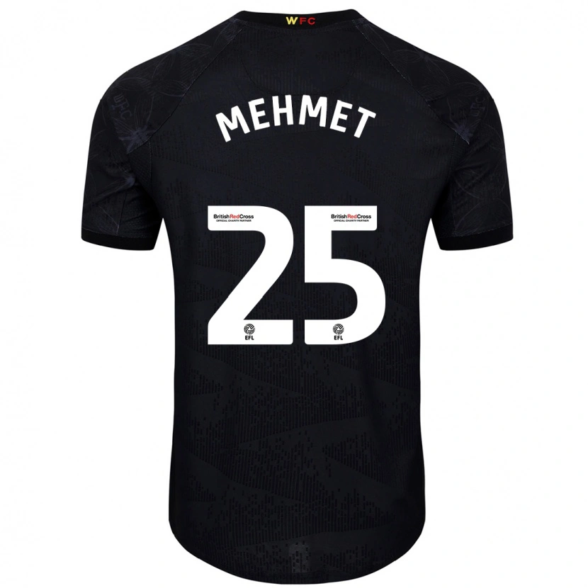 Danxen Niño Camiseta Melis Mehmet #25 Negro Blanco 2ª Equipación 2024/25 La Camisa