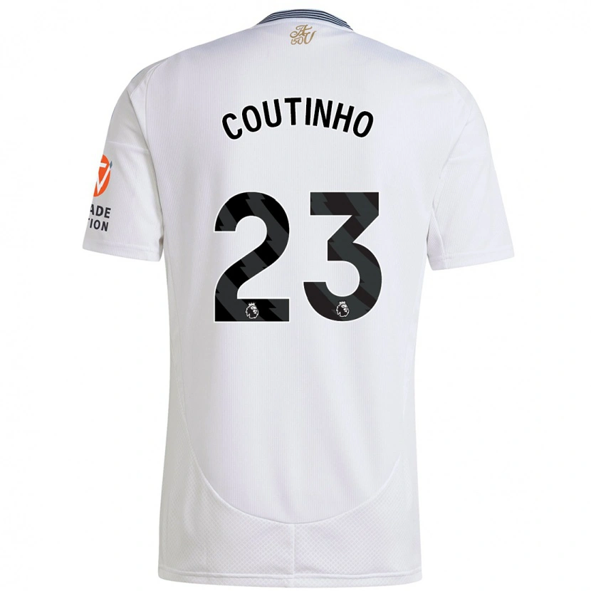 Danxen Niño Camiseta Philippe Coutinho #23 Blanco 2ª Equipación 2024/25 La Camisa