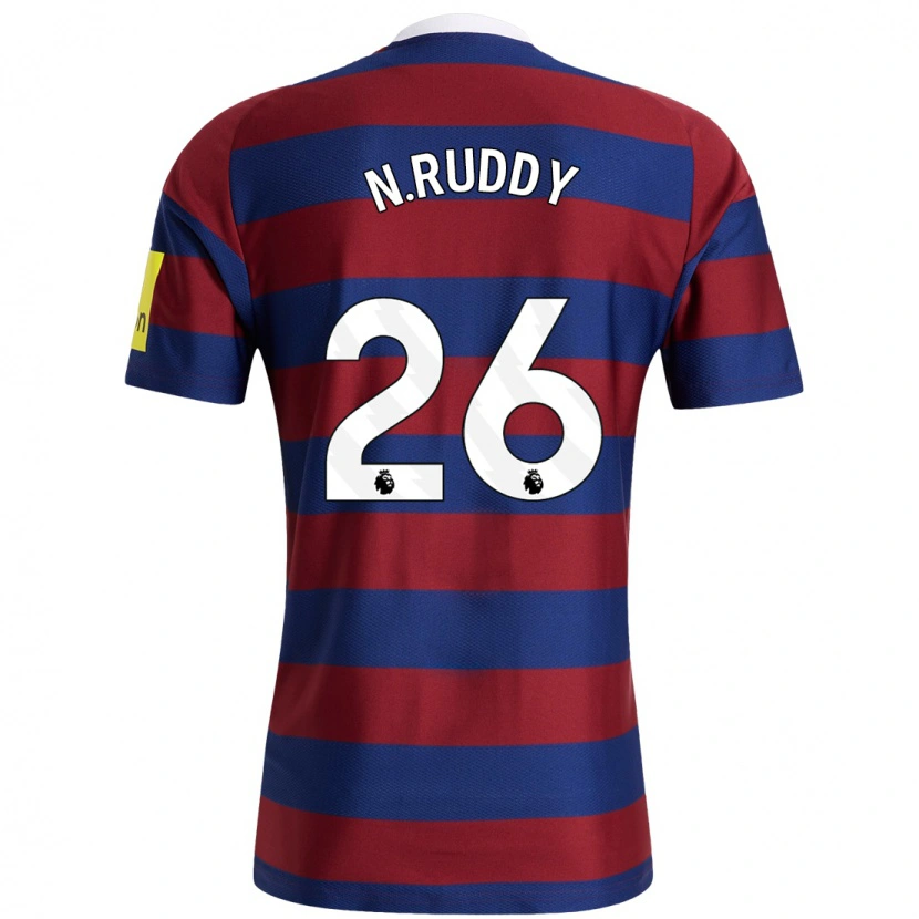 Danxen Niño Camiseta John Ruddy #26 Burdeos Azul Marino 2ª Equipación 2024/25 La Camisa