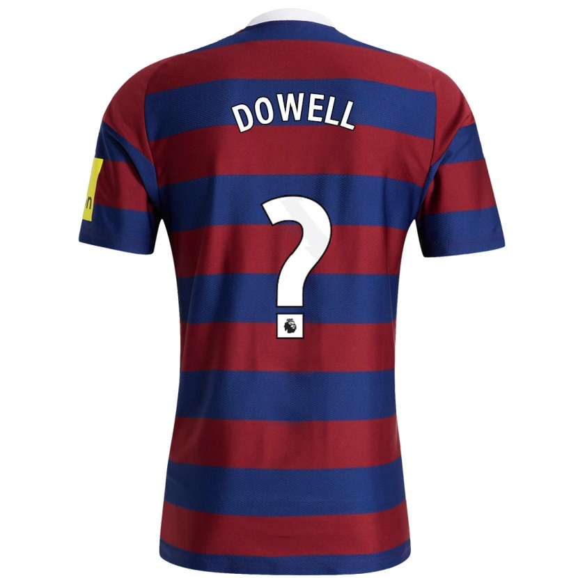 Danxen Niño Camiseta Roman Dowell #0 Burdeos Azul Marino 2ª Equipación 2024/25 La Camisa