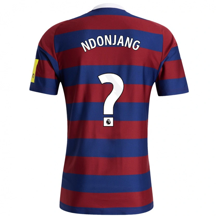 Danxen Niño Camiseta Alan Ndonjang #0 Burdeos Azul Marino 2ª Equipación 2024/25 La Camisa