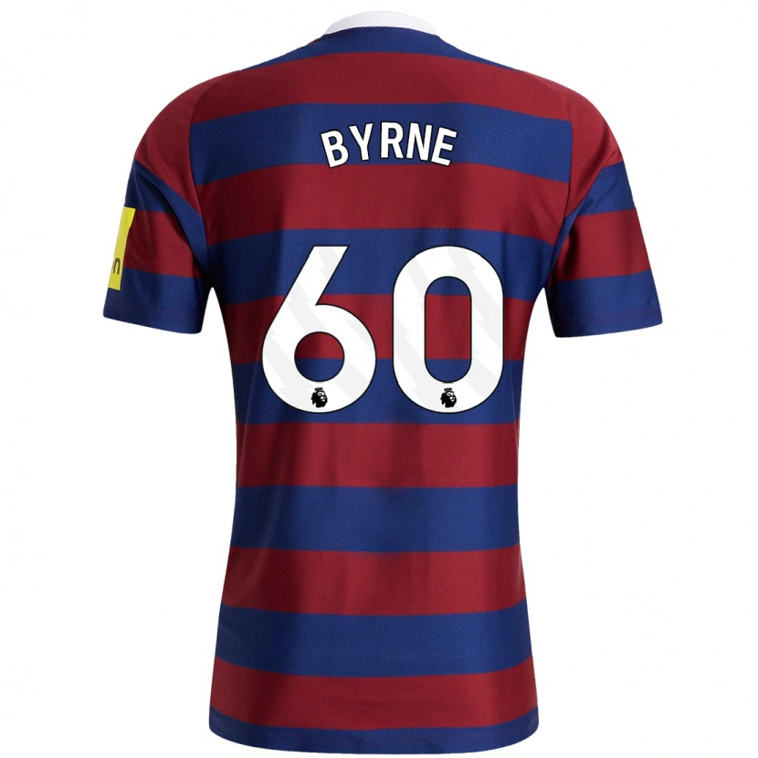 Danxen Niño Camiseta Reece Byrne #60 Burdeos Azul Marino 2ª Equipación 2024/25 La Camisa