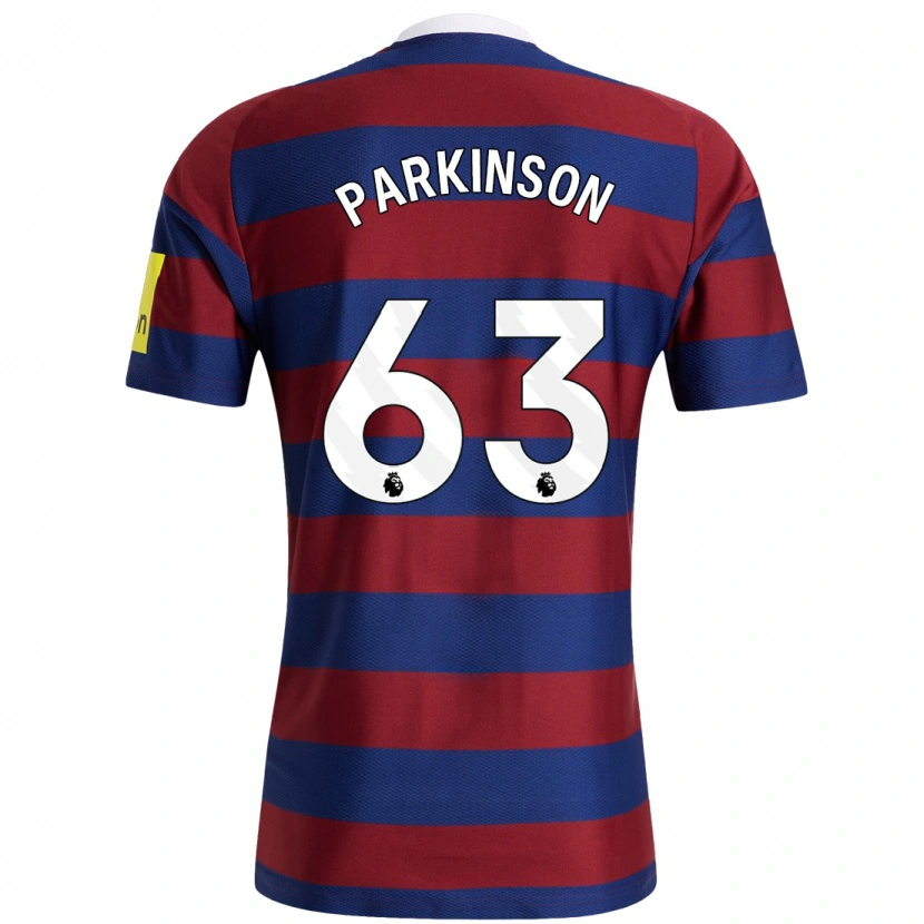 Danxen Niño Camiseta Ben Parkinson #63 Burdeos Azul Marino 2ª Equipación 2024/25 La Camisa