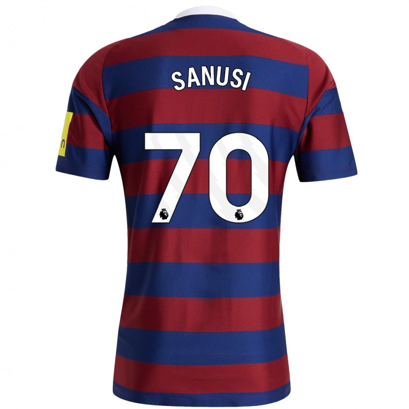 Danxen Niño Camiseta Trevan Sanusi #70 Burdeos Azul Marino 2ª Equipación 2024/25 La Camisa