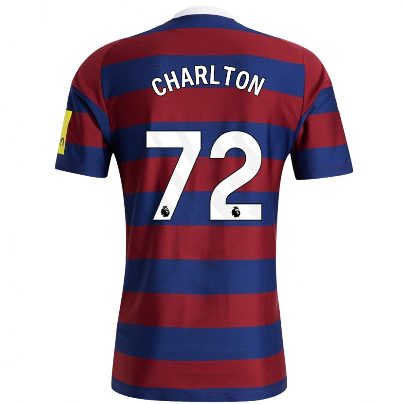 Danxen Niño Camiseta Dylan Charlton #72 Burdeos Azul Marino 2ª Equipación 2024/25 La Camisa