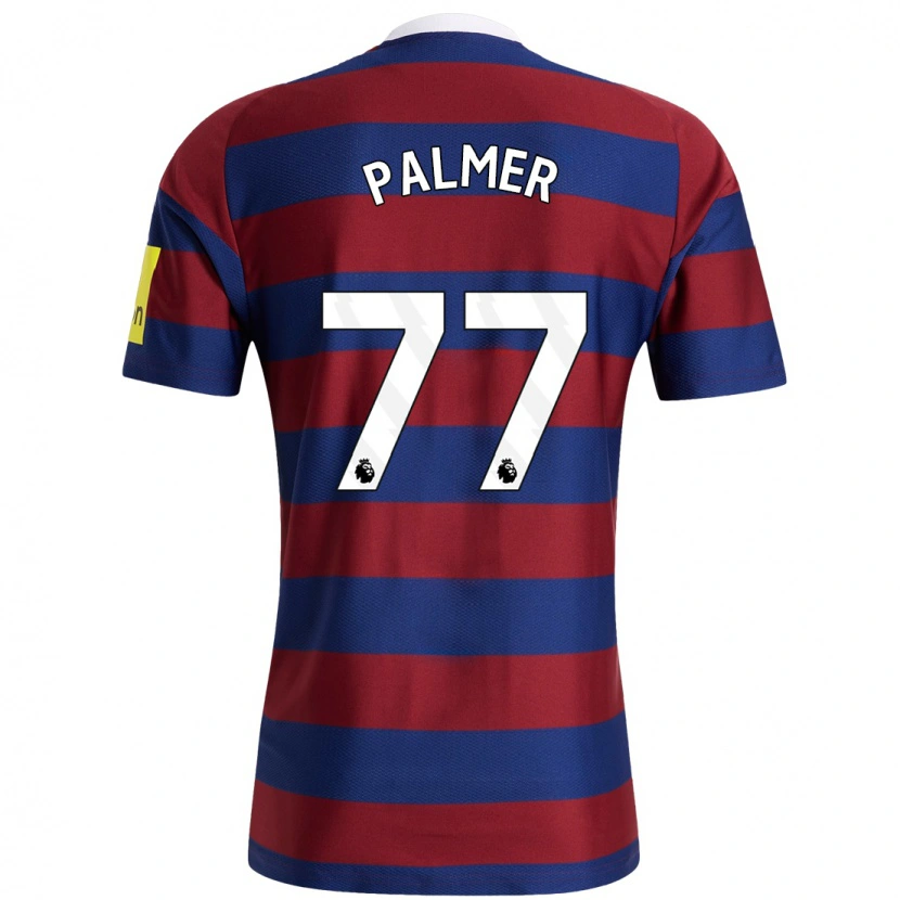 Danxen Niño Camiseta Darren Palmer #77 Burdeos Azul Marino 2ª Equipación 2024/25 La Camisa