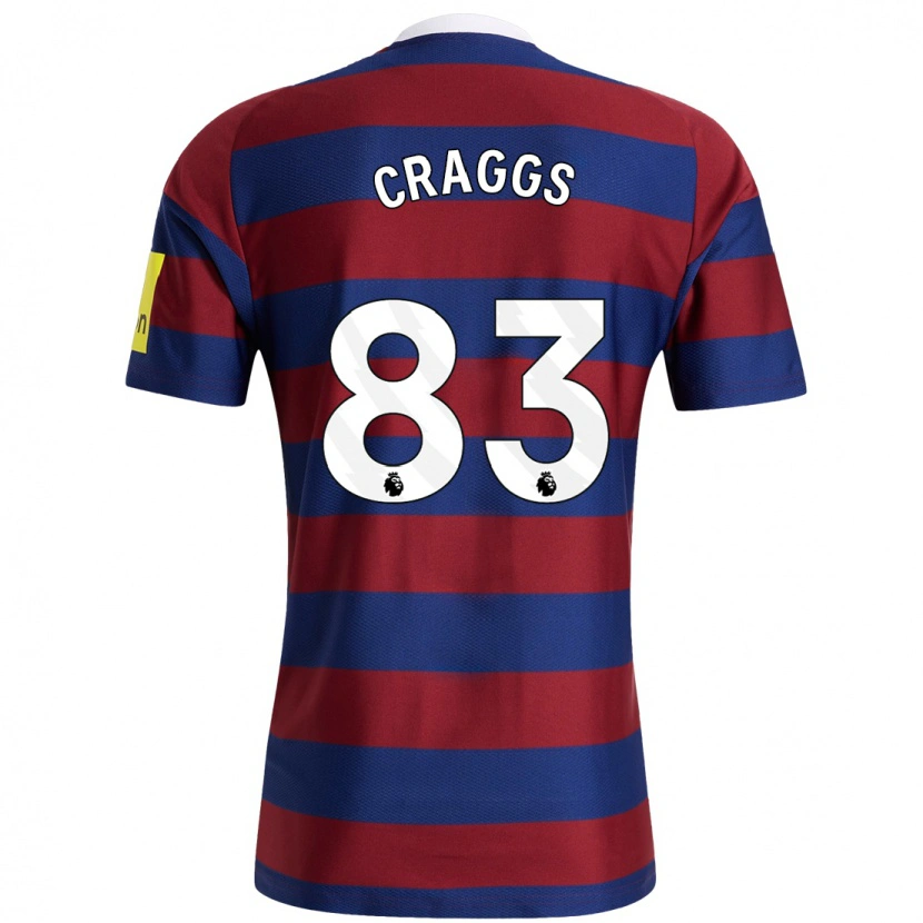 Danxen Niño Camiseta Luke Craggs #83 Burdeos Azul Marino 2ª Equipación 2024/25 La Camisa