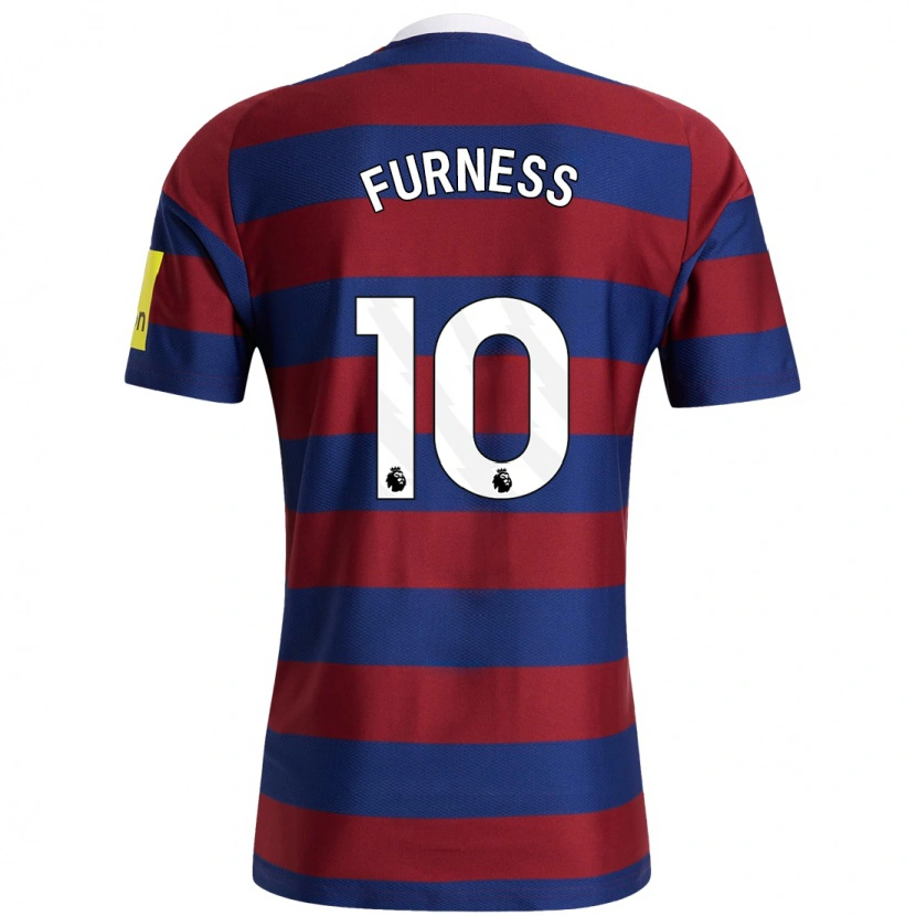 Danxen Niño Camiseta Rachel Furness #10 Burdeos Azul Marino 2ª Equipación 2024/25 La Camisa